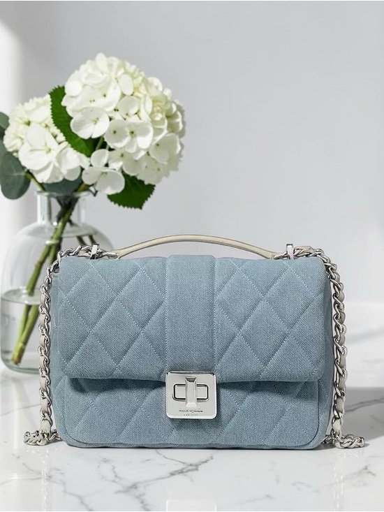 kate spade Handbags - Kate Spade Light Blue Denim Carey Quilted Crossbody/Shoulder Bag NWT